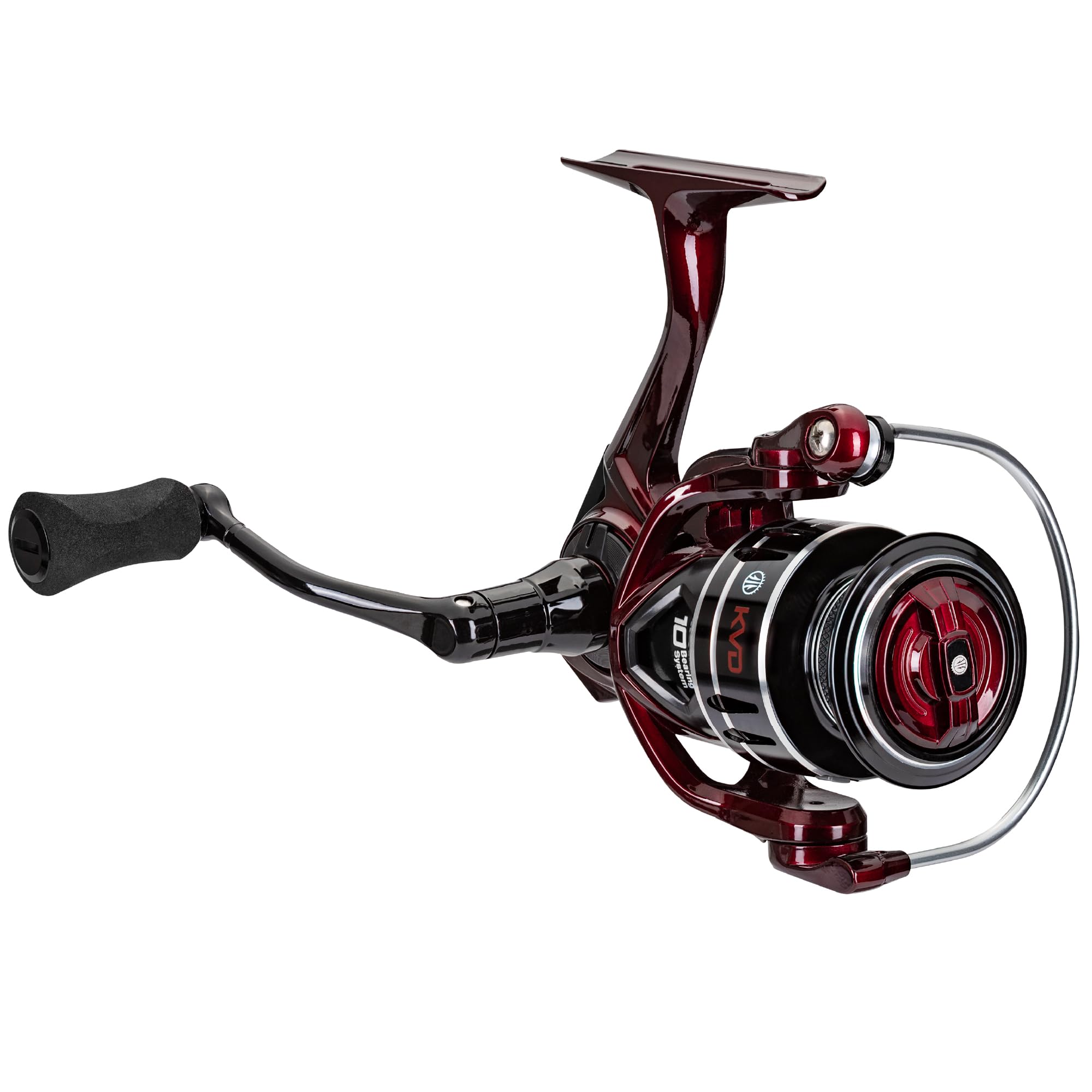 Lew's KVD Spinning Fishing Reel, Right or Left-Hand Retrieve, Aluminum Frame, Premium 10 Bearing System