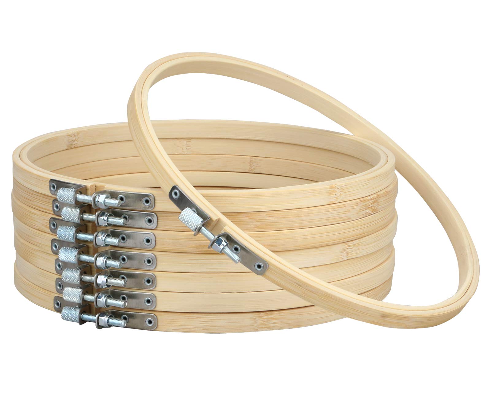 Lxtness Stickrahmen Aus Bambus - 3 Größen (3/6/8 Zoll)