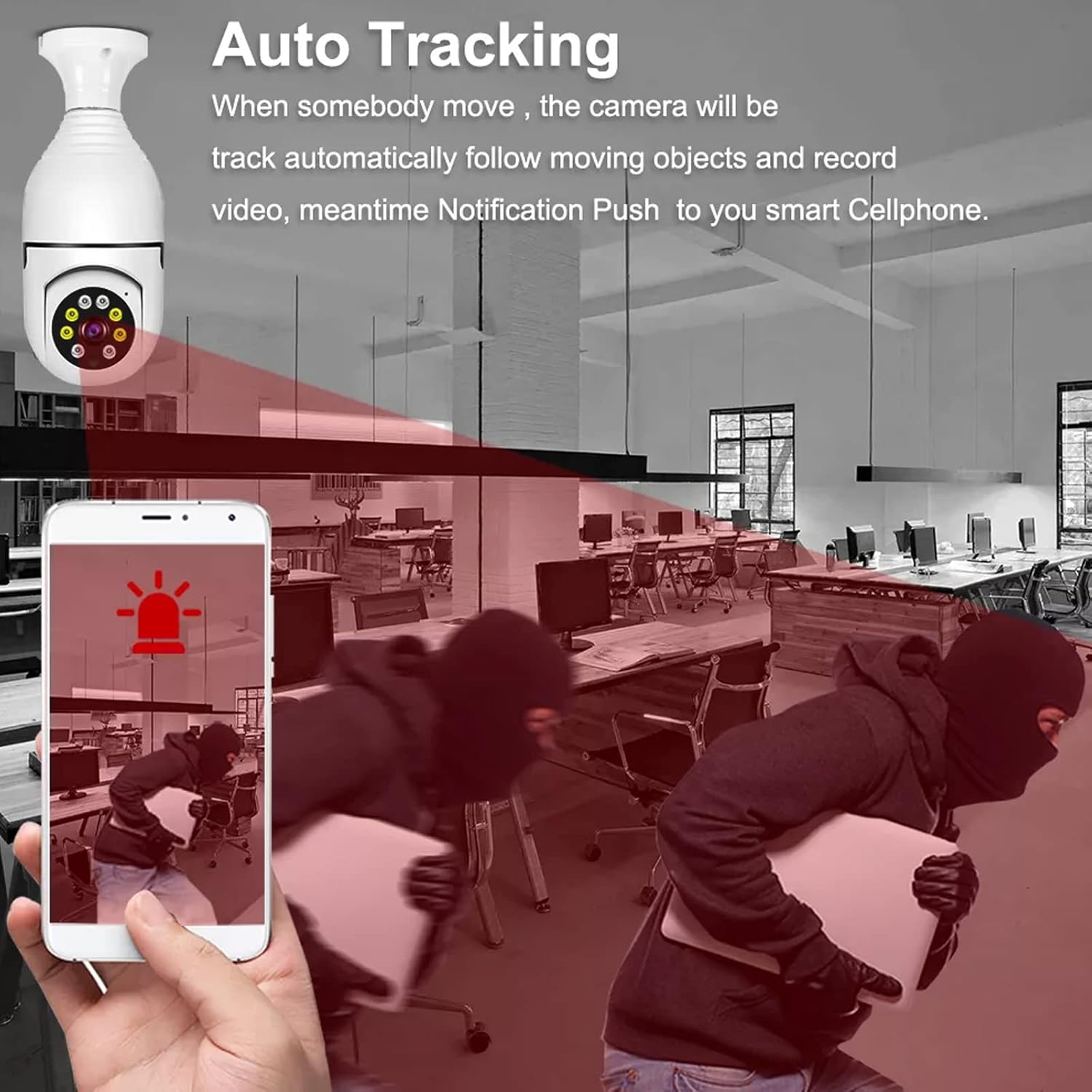 Security Cameras Wireless Outdoor - 5GHz 2.4GHz WiFi E27 Bulb Camera 1080P Wireless Dome Surveillance CamerasVideo Cameras for Home Security Baby Monitor with Camera and Audio Security Camera System