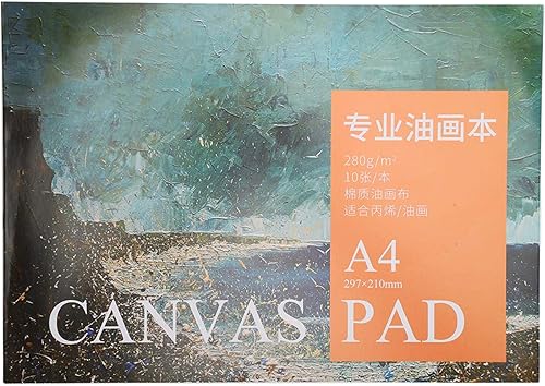 Miniatura 4 de Libro de papel de pintura al óleo A3, libro de papel de pintura al óleo, herramienta de dibujo para principiantes, almohadilla de lona A3, para