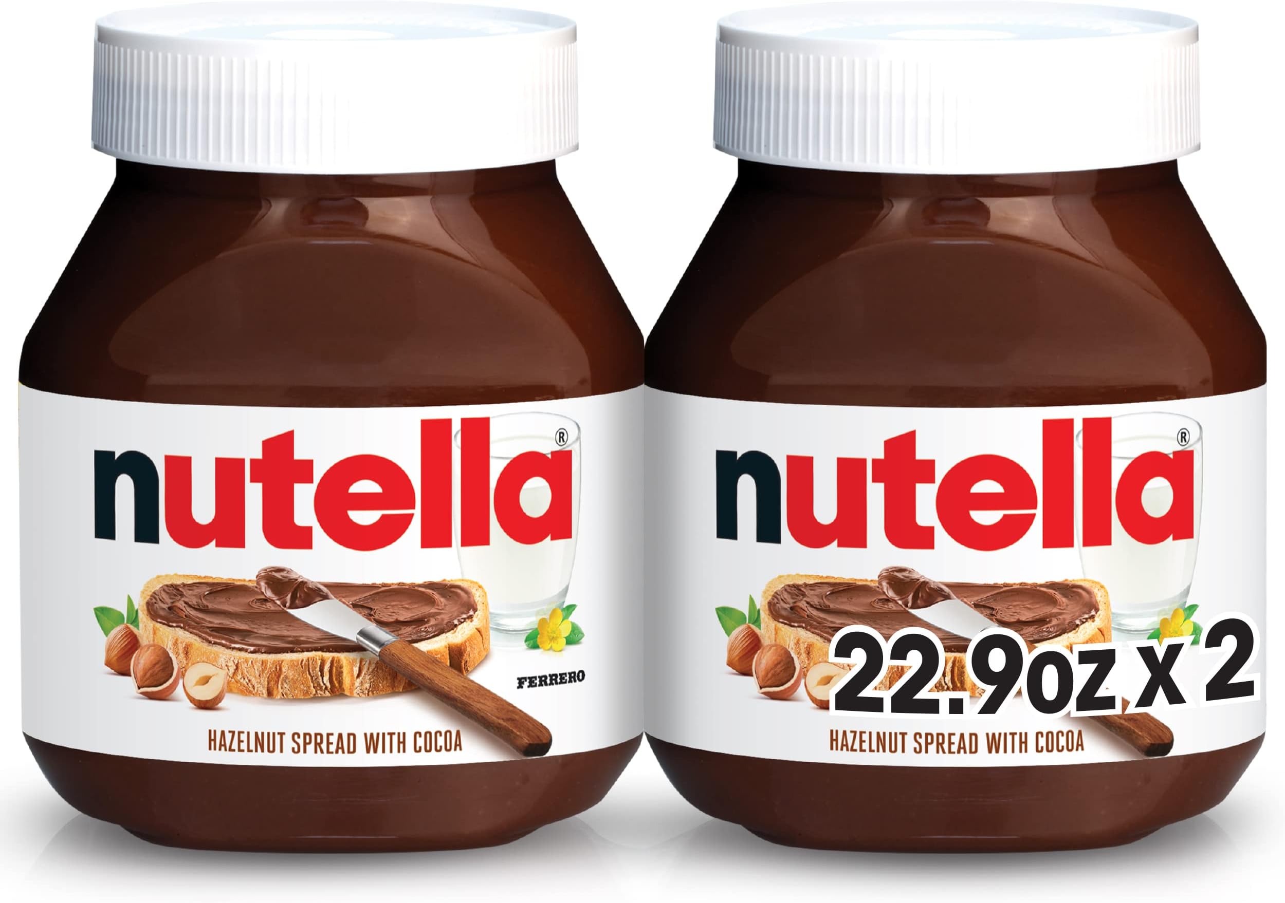 Chocolate Hazelnut Spread with Cocoa, Sweet topping for baking, breakfast and desserts, 2 Pack, 22.9 oz Each