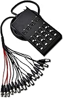 Vista 1 de Seismic Audio Cable Snake Sub de Envío XLR de Perfil Bajo de 12 Canales, Cable Divisor XLR, 25 Pies