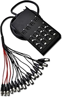 Seismic Audio Speakers 12 Channel Low Profile XLR Send Sub Snake Cable, XLR Splitter Cable, 25 Feet
