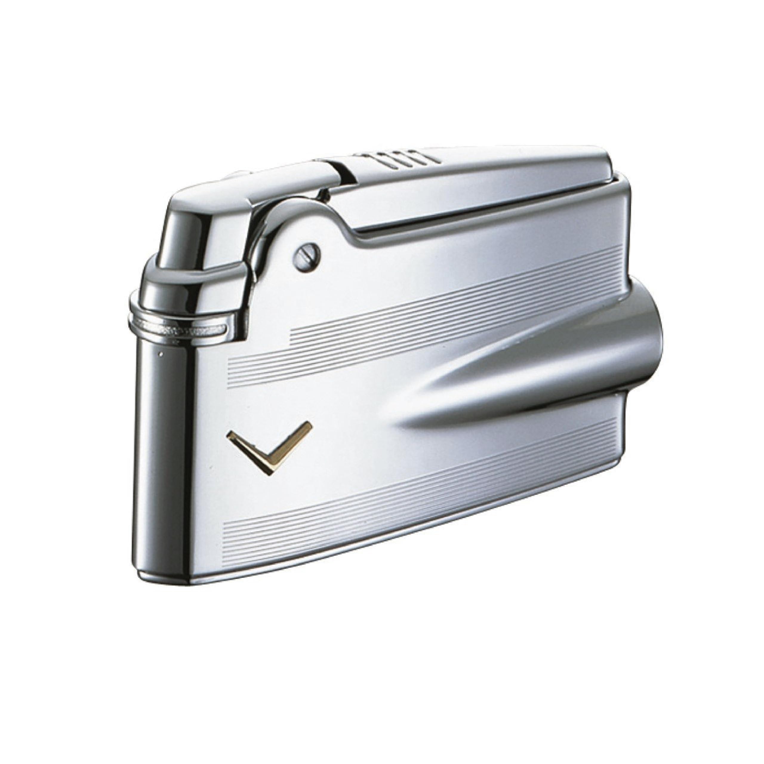 Ronson Premier Varaflame flint action gas lighter polished chrome