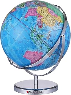 20cm World Globe With A Steel Base, Educational,Geographic,Modern,Desktop Decoration FR168 (steel 2)