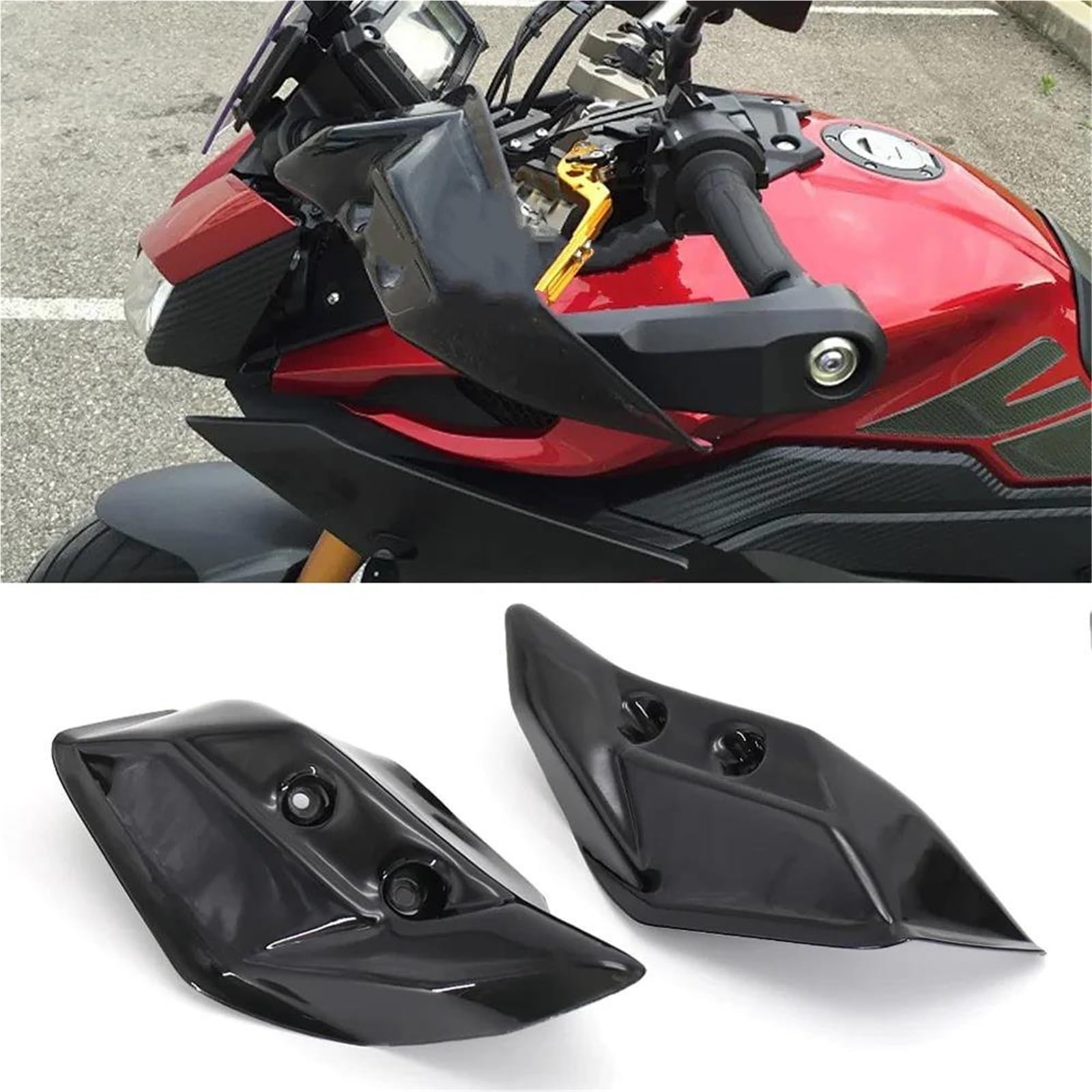 Equipaggiamento protettivo Accessori Moto Per Yamaha MT-09 Per Tracer MT09 2014-2018 Parabrezza Paramani Protezioni Manubrio(Style 2)