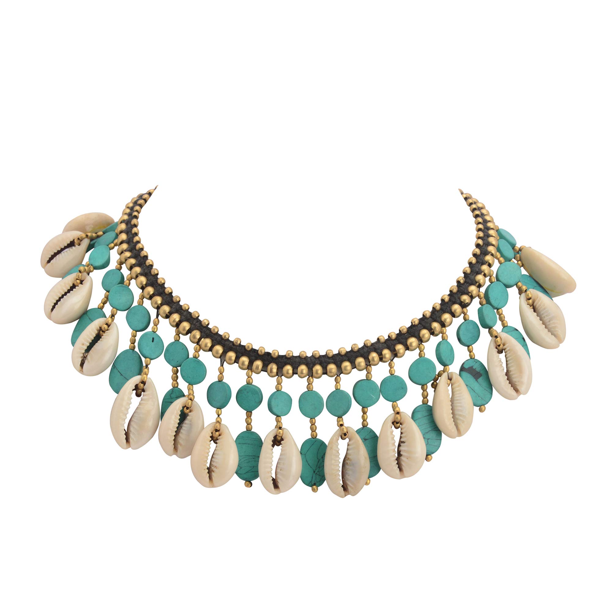 ZephyrrHandcrafted Women's Cowrie Shell Neckalce Choker For Women and Girls (JAN-2313)