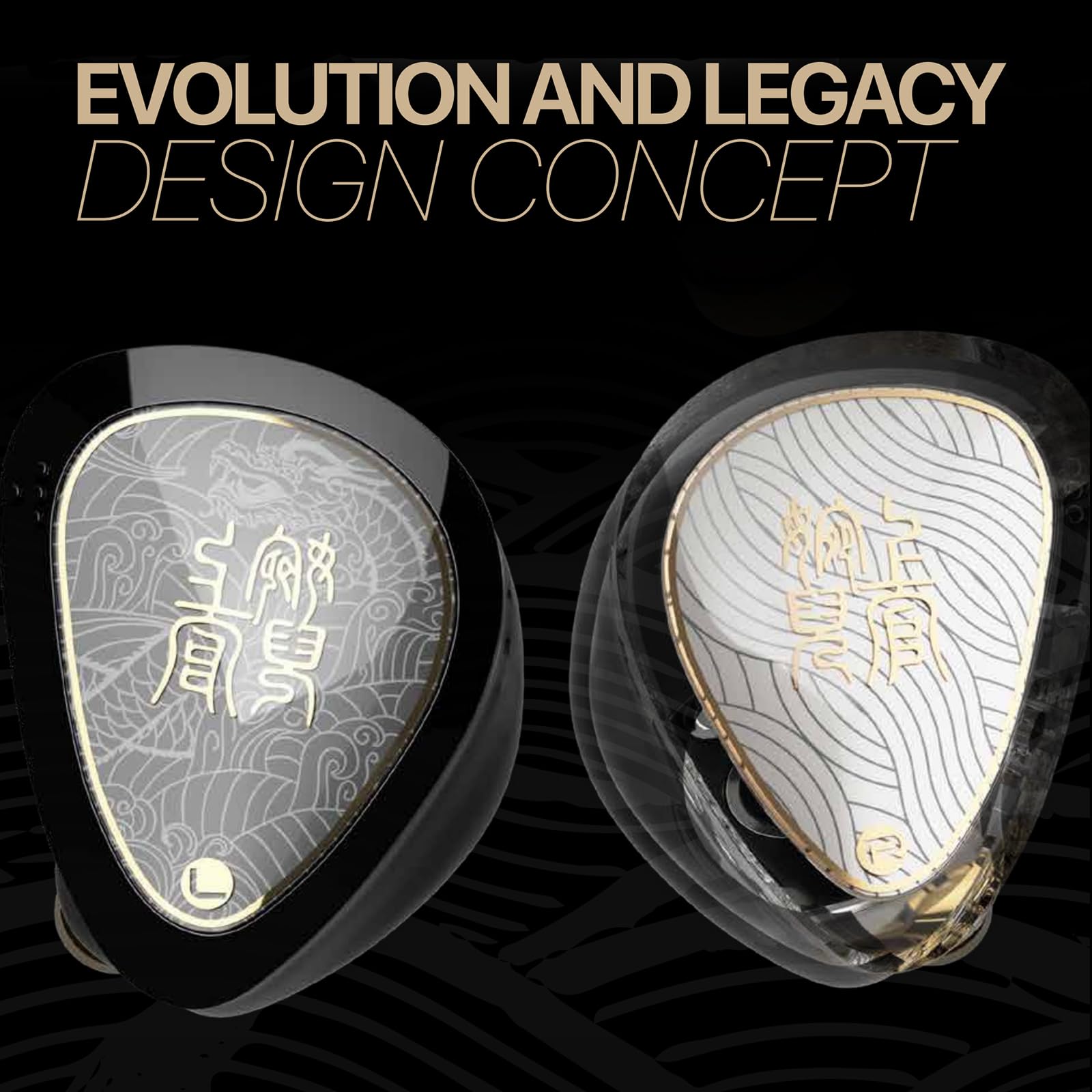 TANGZU Wan'er II S.G IEM der 2. Generation IEM mit PET-Membran, 10 mm, dynamischer Treiber, flach, 2-polig, abnehmbar, OFC, versilbert, Upgrade-Kabel, In-Ear-Kopfhörer, Schwarz, 4,4 mm, kein