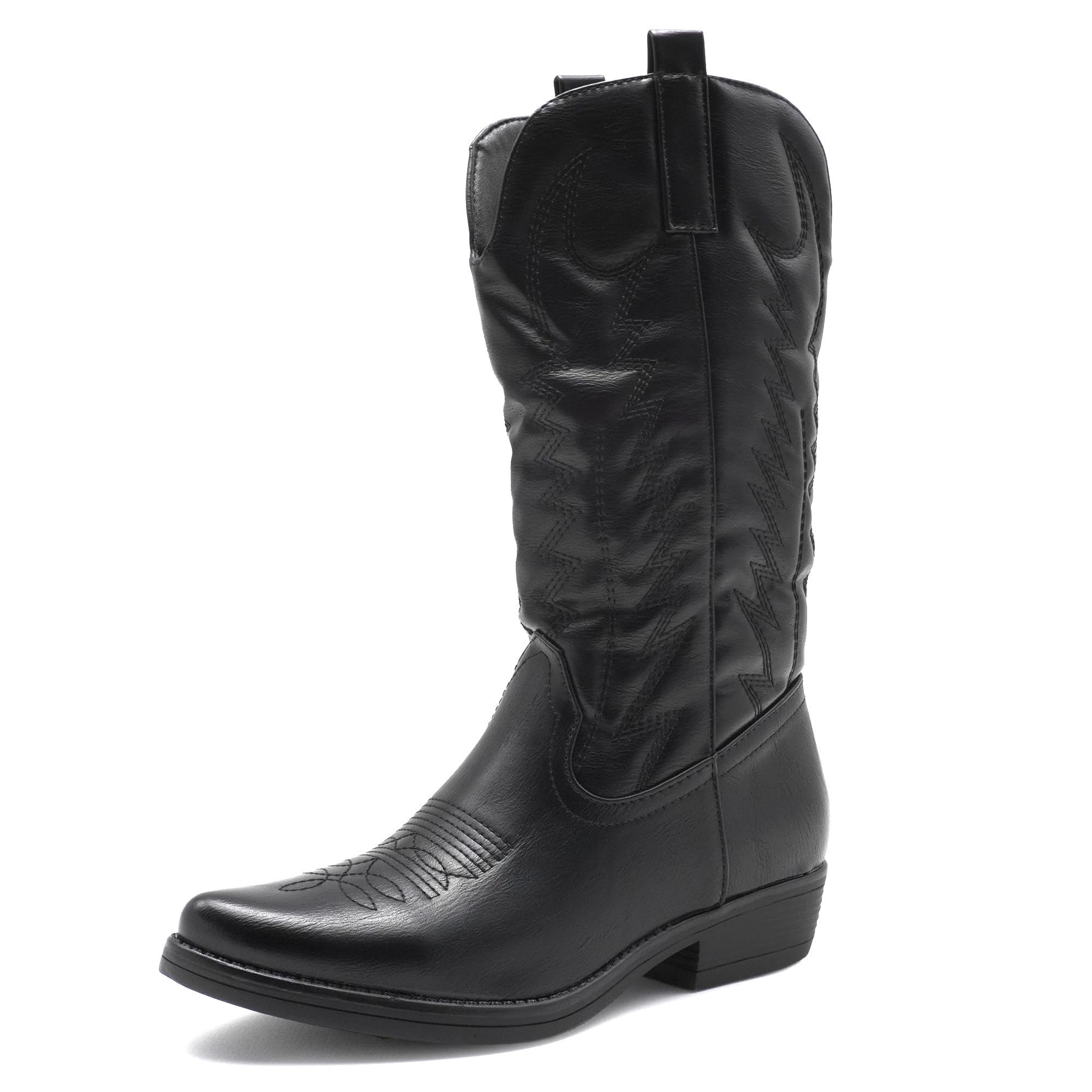 Botas Western Mujer Bordadas con Cremallera y Tacón 3,5 cm
