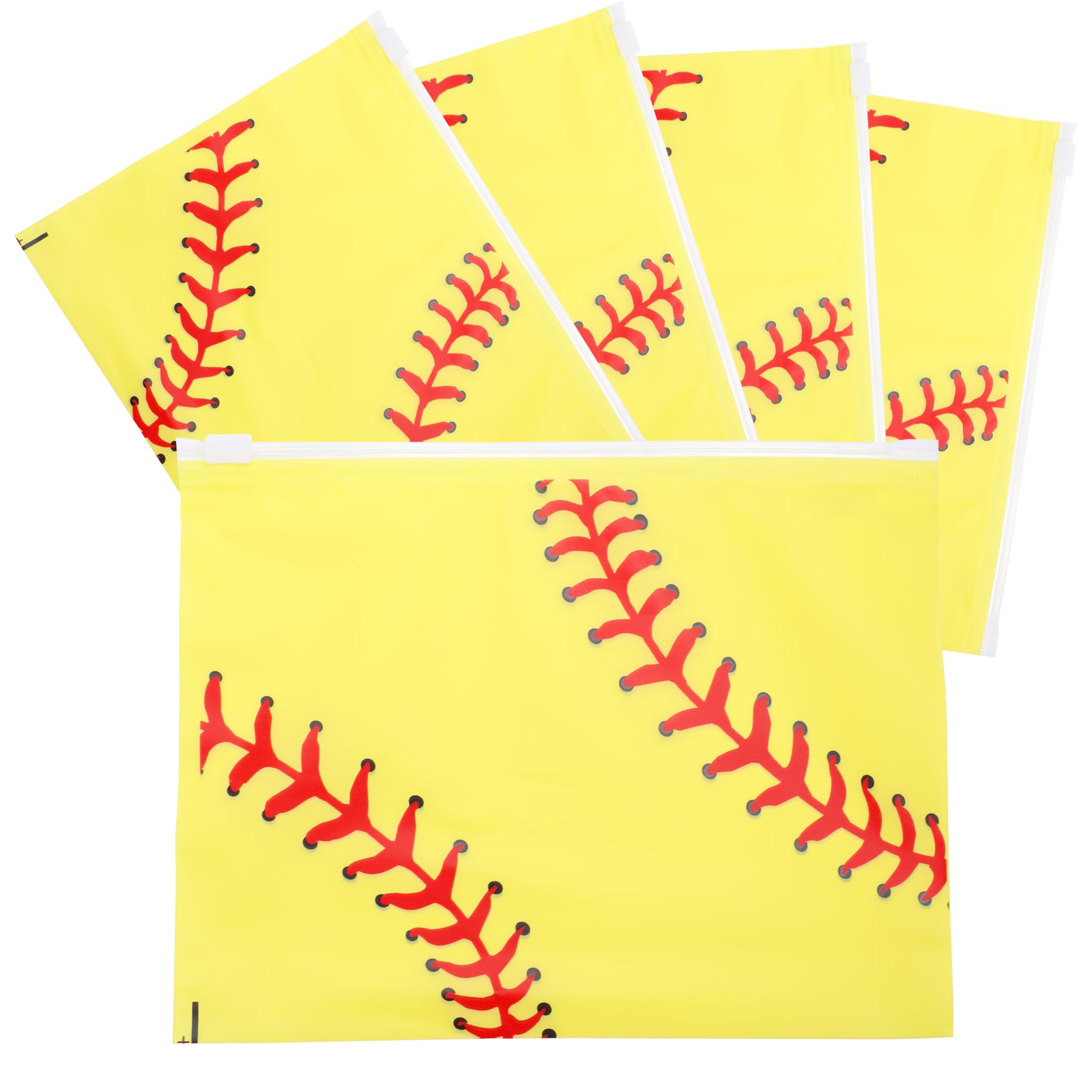 Photo 1 of 72 Pieces Softball Softball Gift Bag Softball Makeup Bag Bulk Waterproof Cosmetic Bags Softball Pouch travel Toiletry Bag with Zippers for Women Girls Players Teams(Yellow)