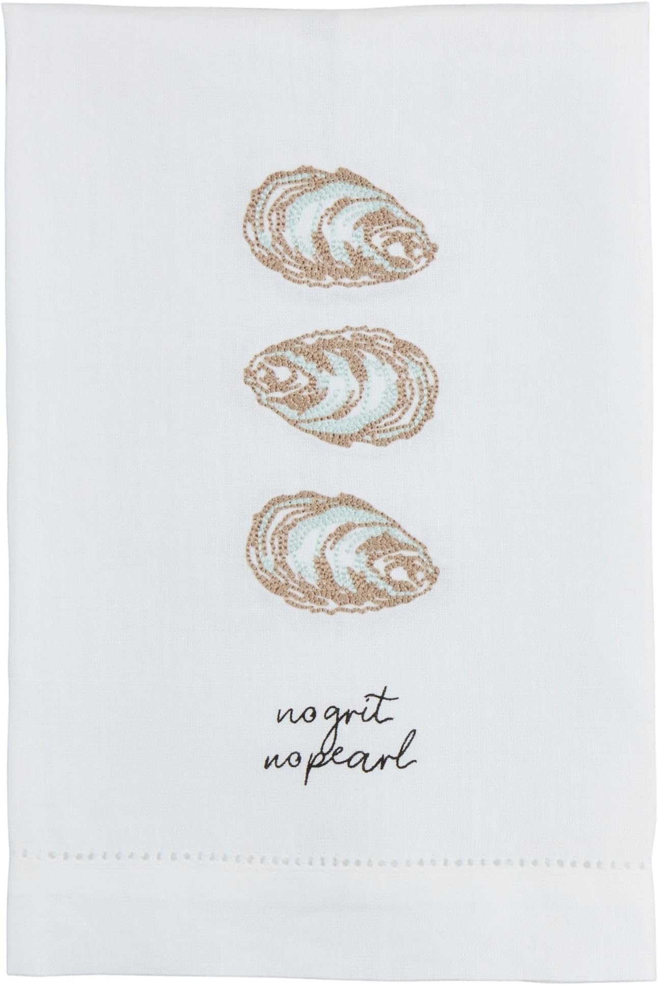 No Oyster Embroidery Towel; 21" x 14"