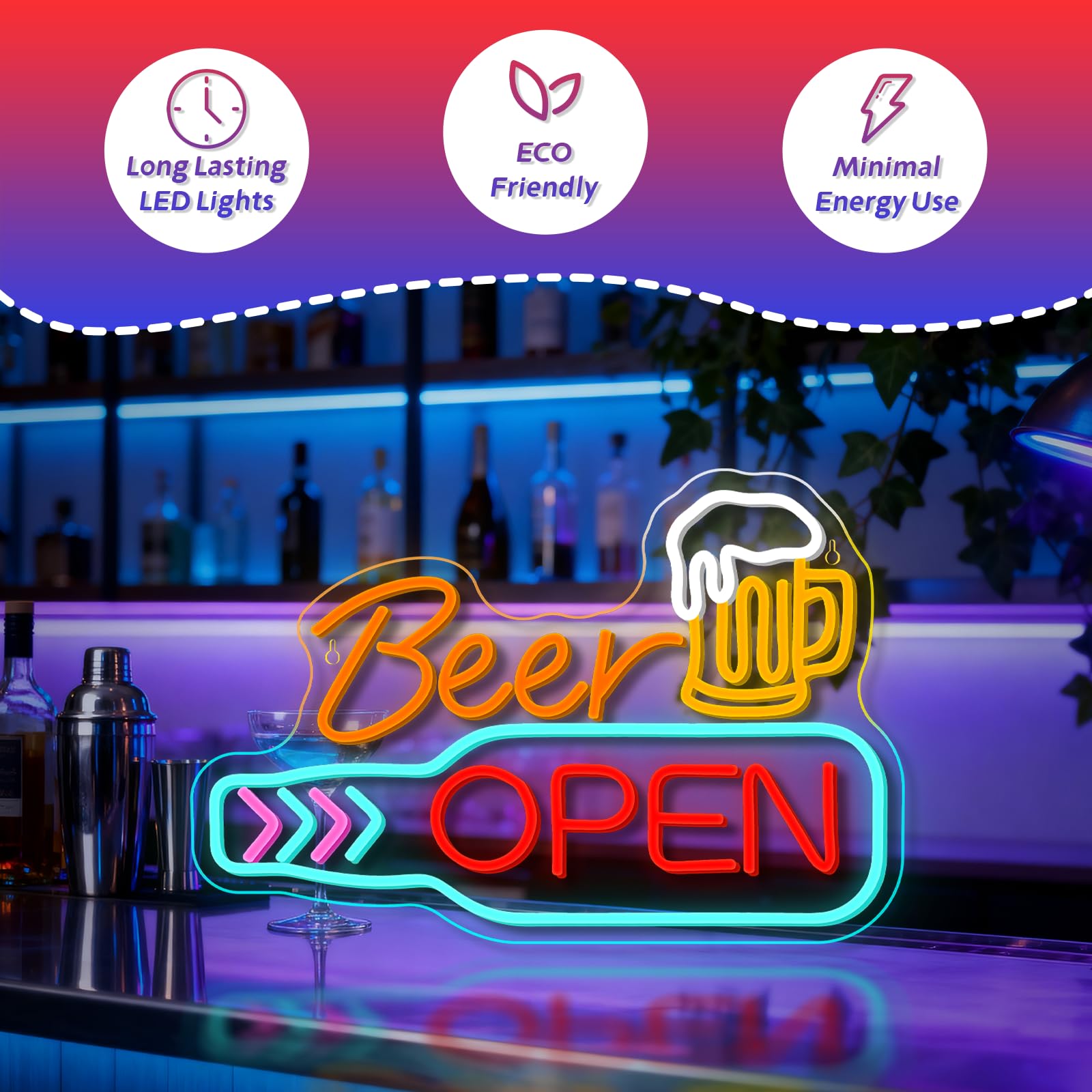 CAFE KAFFEE BIER Bar LED Neonlicht Schild Geschenk Wohndeko für