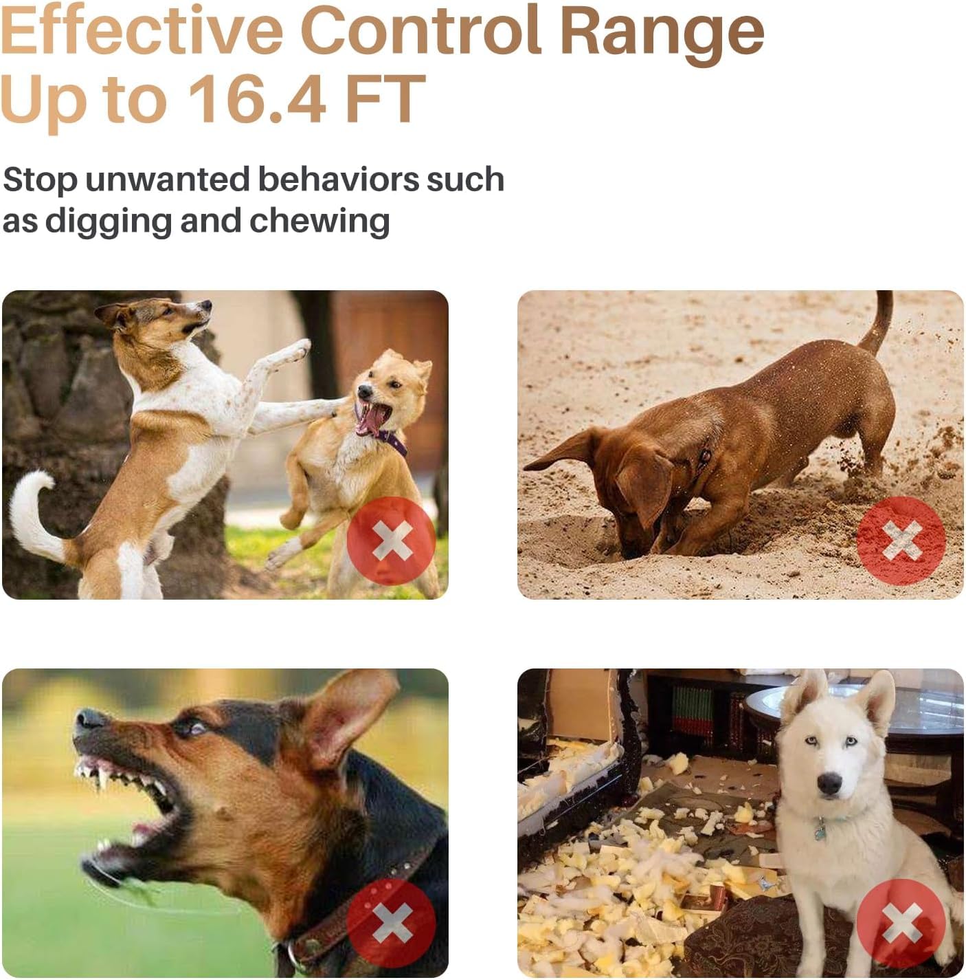 Ahuyentador de Perros, Antiladridos para Perros Ultrasónicos Portátil con Doble Frecuencia, Anti Ladridos para Perros con Alcance Efectivo de 16.4 Pies para Entrenamiento en Interiores y Exteriores