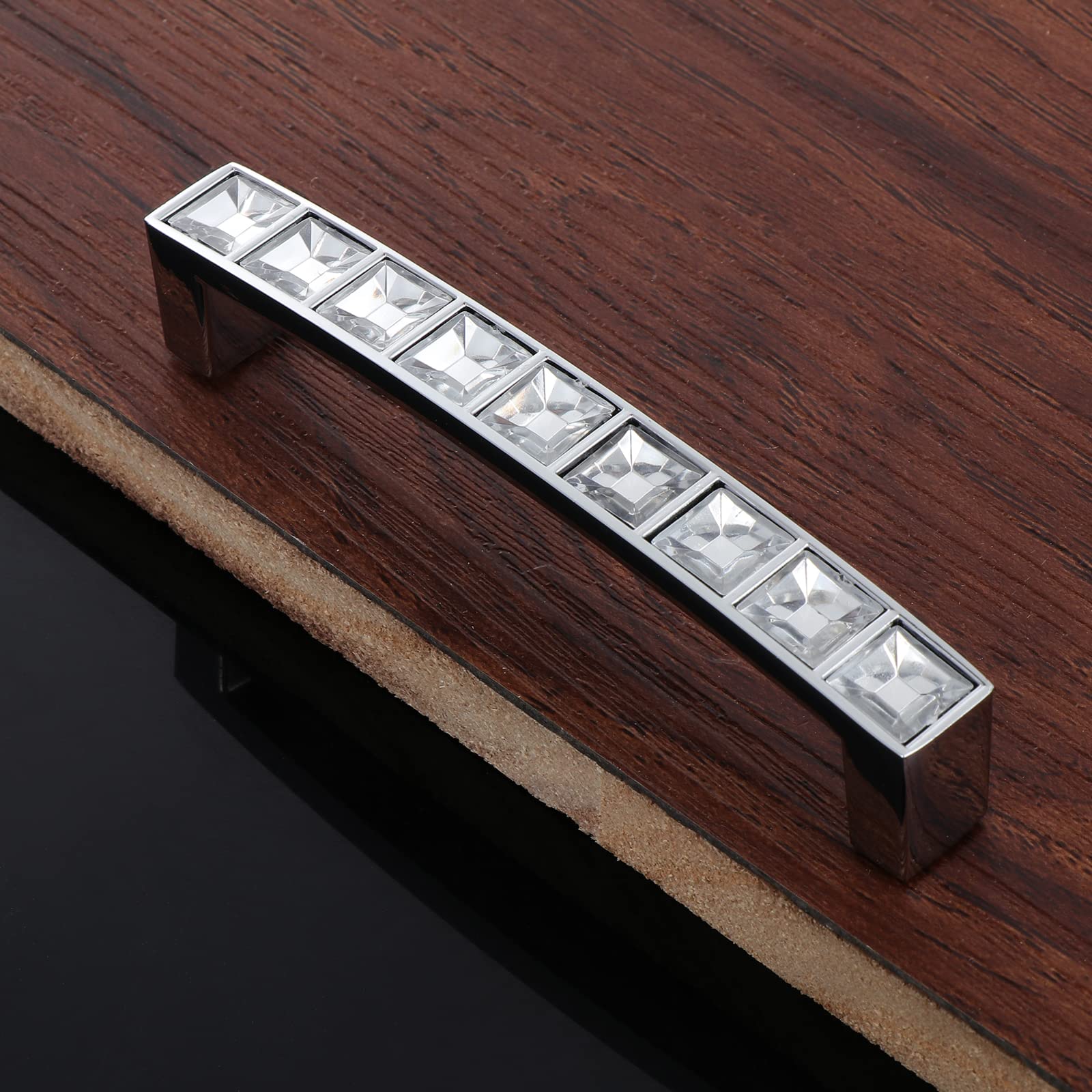 Crystal Cabinet Handles Silver Crystal Cabinet Knobs Zinc Alloy Chrome