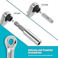 Vista 5 de DURATECH 56-Piece 1/4" Mini Ratchet Wrench and Screwdriver Bit Set, 2-in-1, 72-Tooth and 60-Tooth with Bit Socket Set, Storage Cases Included