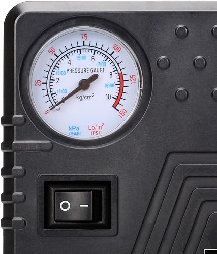 Miniatura 4 de REHOC Bomba de compresor de aire portátil de 150 a CC 12 V Auto Inflador de neumáticos Bomba de coche con pantalla analógica Te-0D