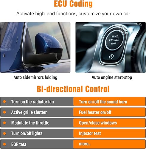 Miniatura 4 de LAUNCH Escáner OBD2 para Mercedes Benz, todos los sistemas, lector de código bidireccional profesional de diagnóstico automotriz, HVAC ABS Bleed SRS