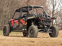Vista 2 de SuperATV Parachoques trasero para Polaris RZR XP Turbo/RZR XP 4 Turbo 2016-2018, negro antiarrugas, tubo de acero resistente de 1.75 pulgadas
