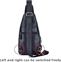 Vista 61 de LUKZIJAES Bolso bandolera de cuero genuino para hombre marrón (#1-Brown)