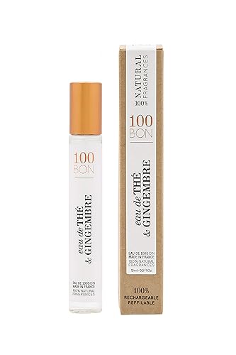 100BON Eau De The & Gingembre Tea & Ginger Fragrance for Women & Men Energizing Organic Fragrance - Sweet, Citrus & Spicy Notes Fragrance - 100%