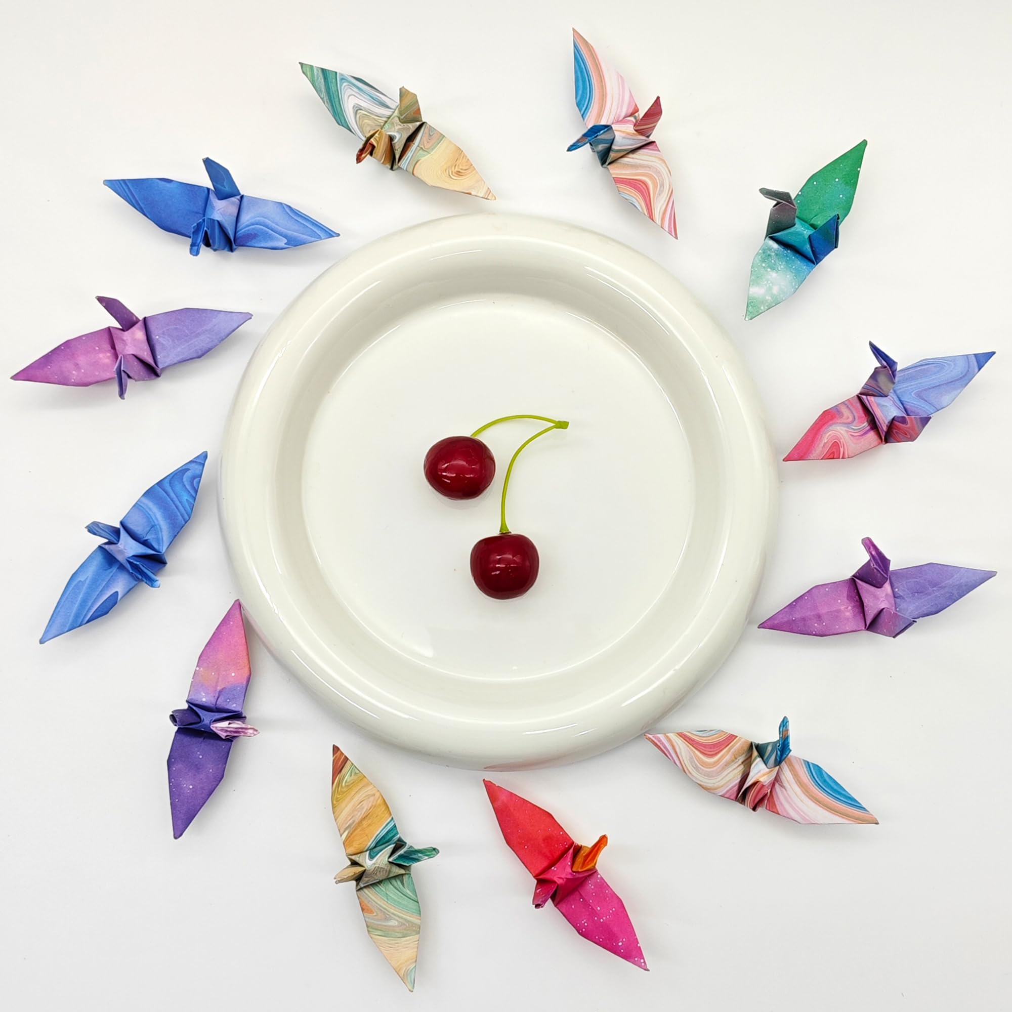 Grullas De Papel Para Origami 48 Piezas Doble 8 Colores