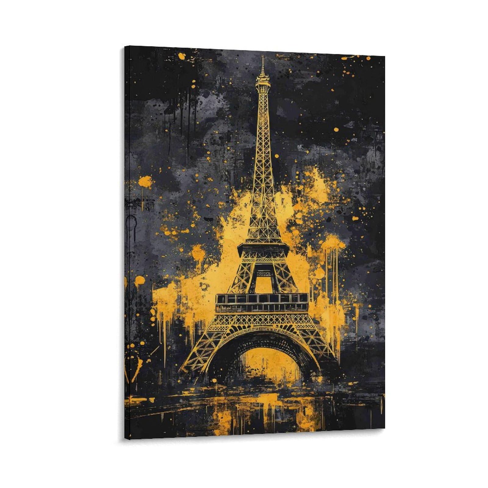 Eiffel Tower Art Print Poster Artwork Canvas Prints Picture Modern Canvas Wall Art Picture Wall Hanging for Home Decorations 24x36inch(60x90cm)