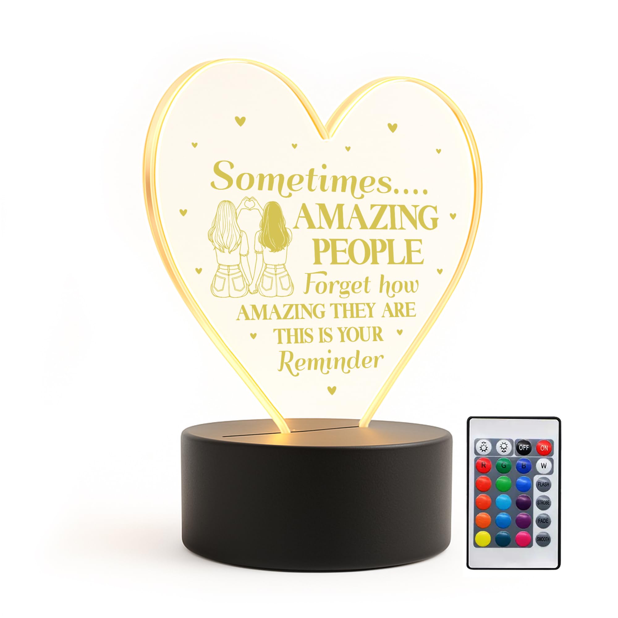 Red Ocean Amazing Person Reminder Appreciation For Teacher Volunteer Colleague Friend Mum Nan Auntie LED Sign Thank You For Women Her Keepsake