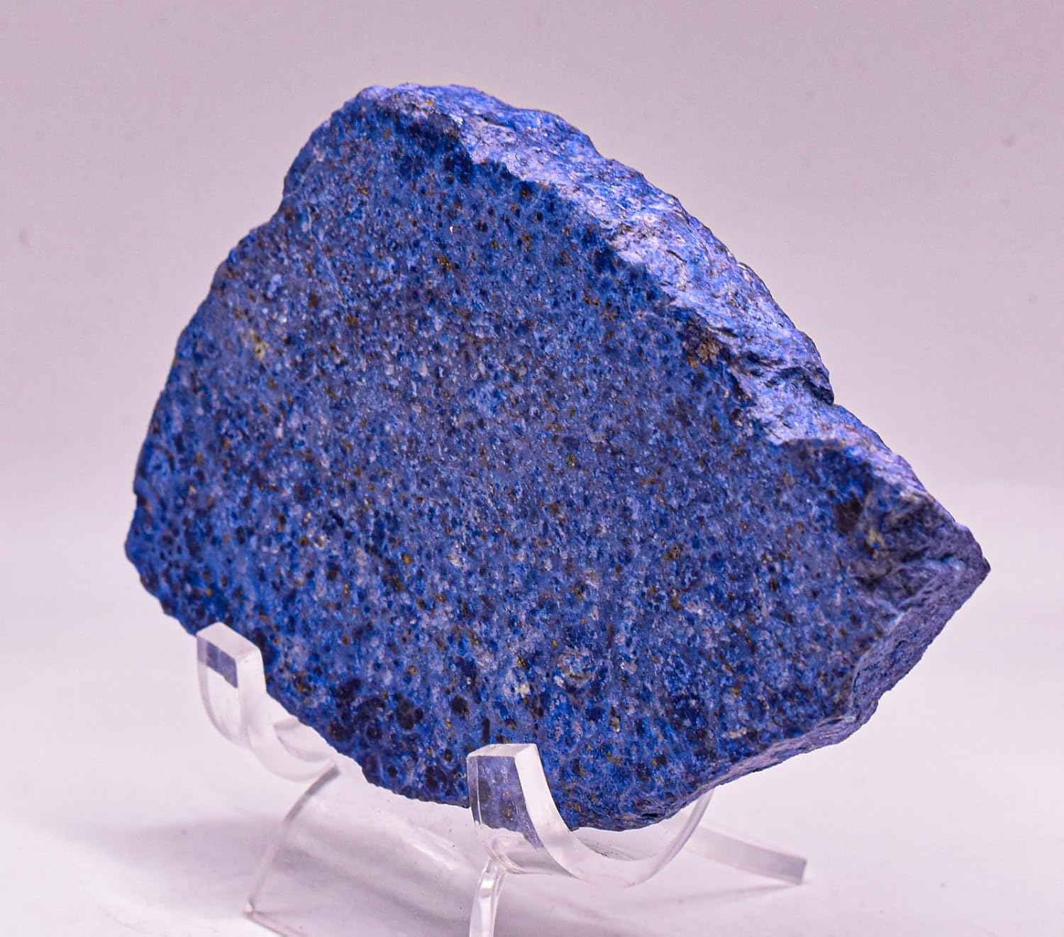 4.4" 215g Rich Deep Blue Dumortierite Slice Polished Natural Orbicular Orbs Gemstone Crystal Mineral Décor Specimen Slab - Peru