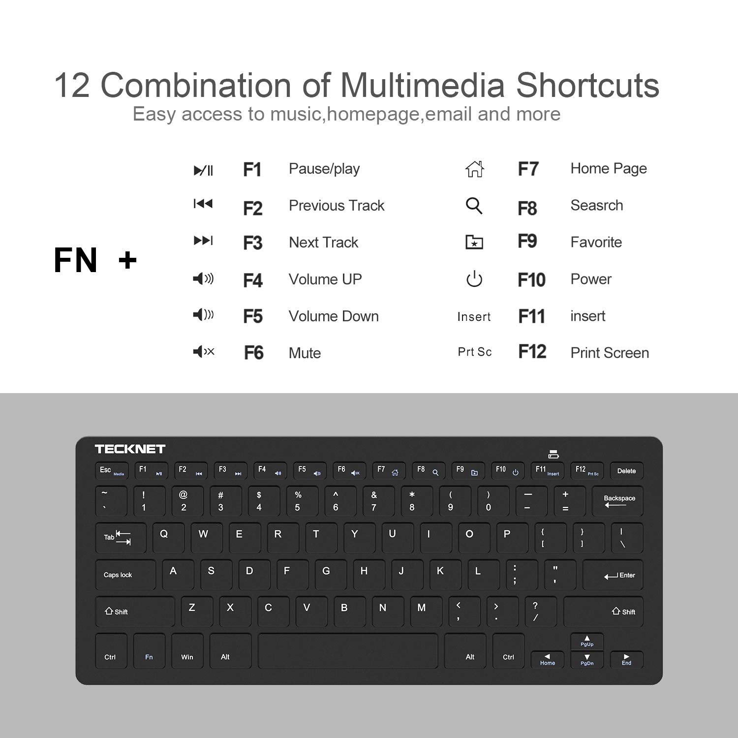 Buy Wireless Keyboard, 2.4G Portable Mini Computer Keyboard