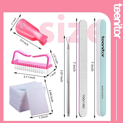 Miniatura 24 de Teenitor - Kit de herramientas para eliminar esmaltes de uñas, Transparente