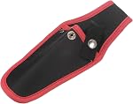 M METERXITY Garden Pruner Sheath, Portable Canvas Pruning Shears Sheath Plier Holder for Belt, Garden Scissors Case for Hand Pruner/Garden Shears/Clippers [Red-Black]