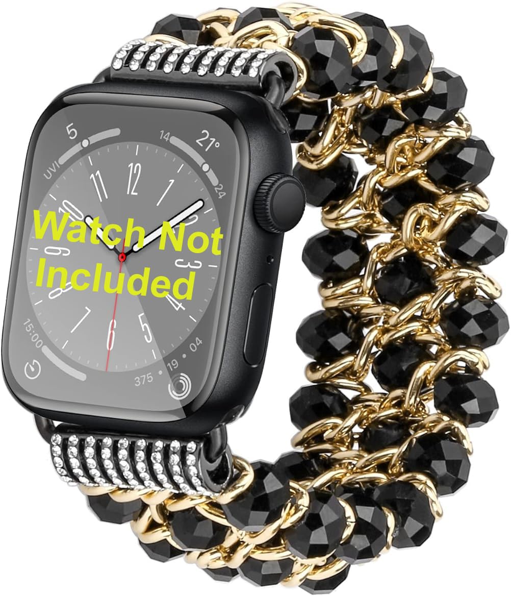 Zitel Beaded Bracelet for Women Compatible with Apple Watch Band 42mm (Series 11/10), 40mm/41mm for Series 9/8/7/6/5/4/SE3/SE2/SE Girls Fashion Handmade Elastic Stretch Strap Zitel Beaded Bracelet for Women Compatible with Apple Watch Band 42mm (Series 11/10), 40mm/41mm for Series 9/8/7/6/5/4/SE3/SE2/SE Girls Fashion Handmade Elastic Stretch Strap