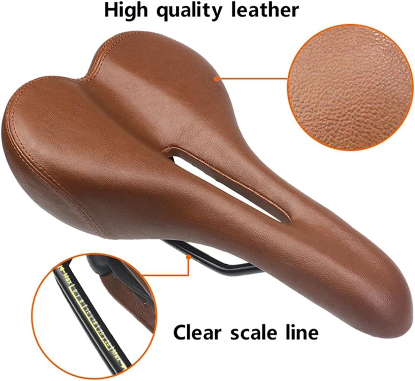 MTB Road Bike Classical Saddle Hollow Vintage Retro Cushion PU Leather Cycling Seat