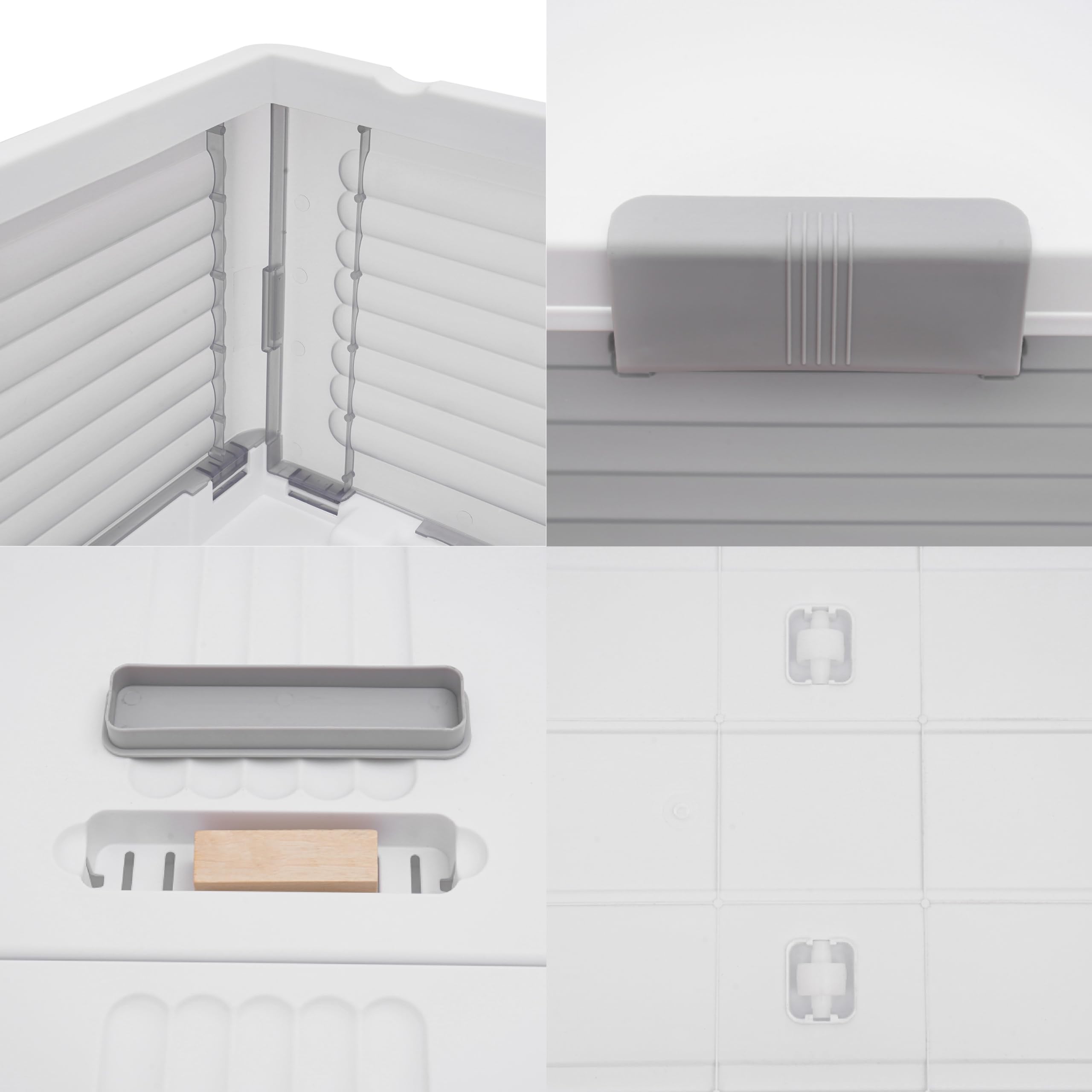 101x51,5x24 cm Unterbett Aufbewahrungsbox aus PP mit Deckel, Unterbettkommode Unterbettbox Organizer mit Rollen, Double Lid Boxen Aufbewahrung Stapelbar Aufbewahrungsbox (Weiß+Semitransparent)
