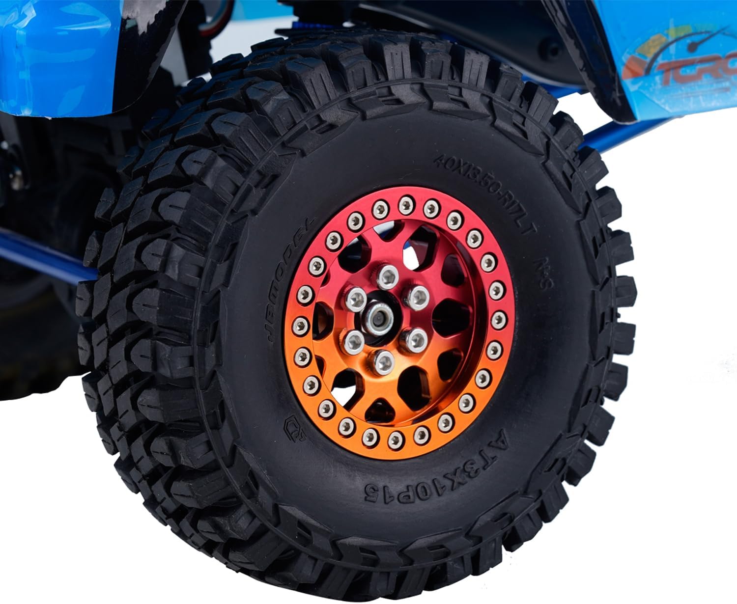 4PCS Splash Anodizing Aluminum 1.9 Inch RC Beadlock Wheels Hubs for 1/10 RC Crawler TRAXXAS TRX4 Axial SCX10 90046 SCX10 III AXI03007 Tamiya MST