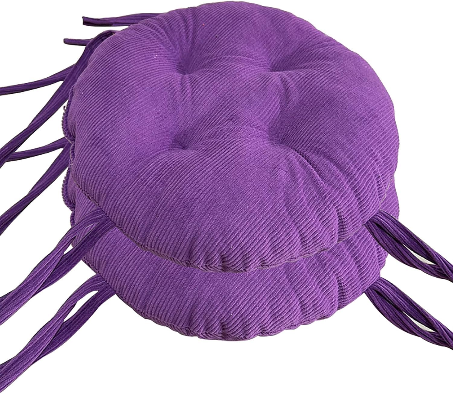 Coussin de chaise de bar rond avec sangles 45cm assise bistrot jardin