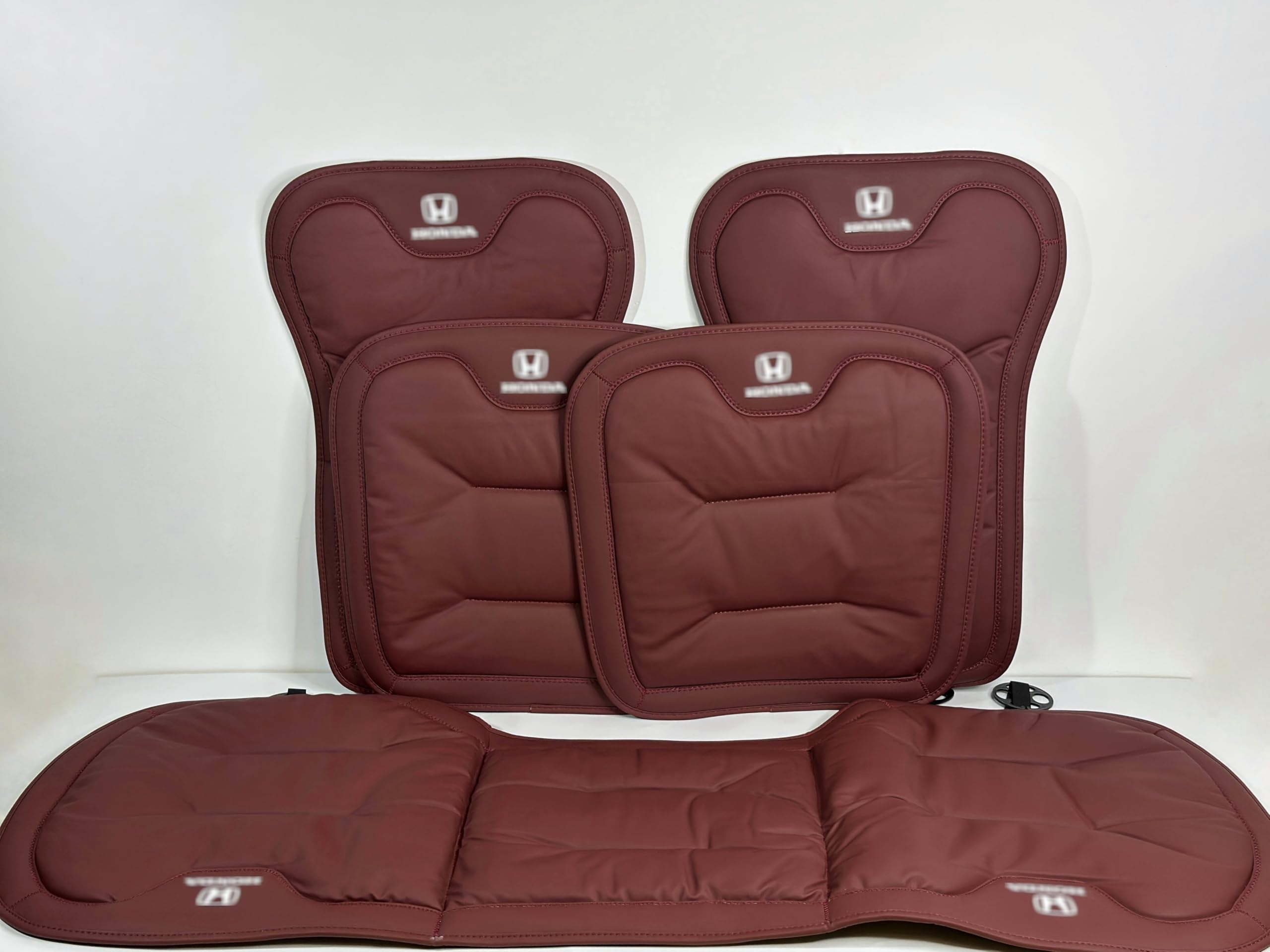 COMPLETO UNIVERSALE PER HONDA Tappetini protettivi NUOVO DESIGN Coprisedili per auto qualsiasi modello, cuscino, protezione per sedile auto traspirante, articoli per auto, pelle PU. Colore rosso