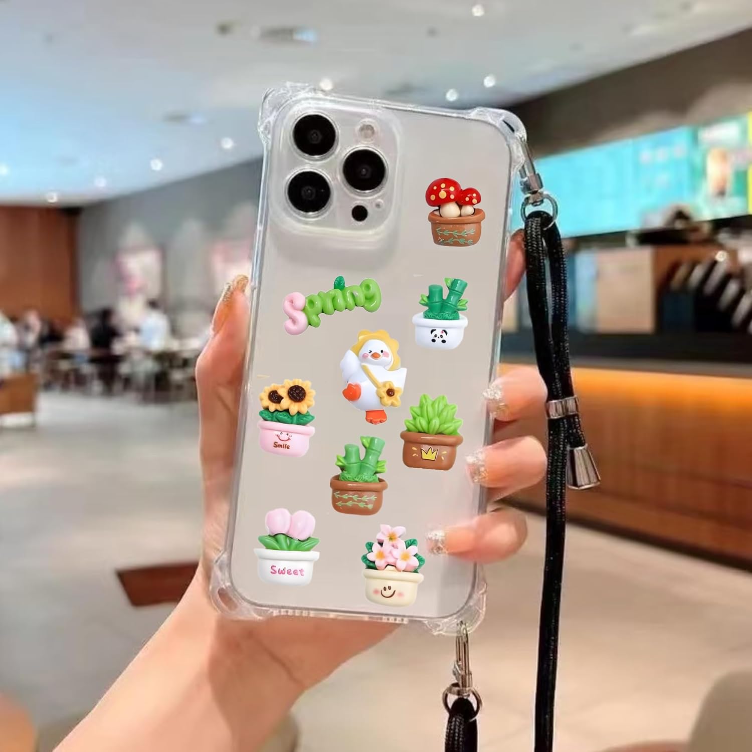 10pcs Plant-Themed Resin Flatback Charms – 3D Rose & Sunflower Embellishments with Bamboo and Happy Duck Designs for DIY Scrapbooking, Jewelry Making, Hair Accessories, Phone Case Decorations & Crafts - Image 5