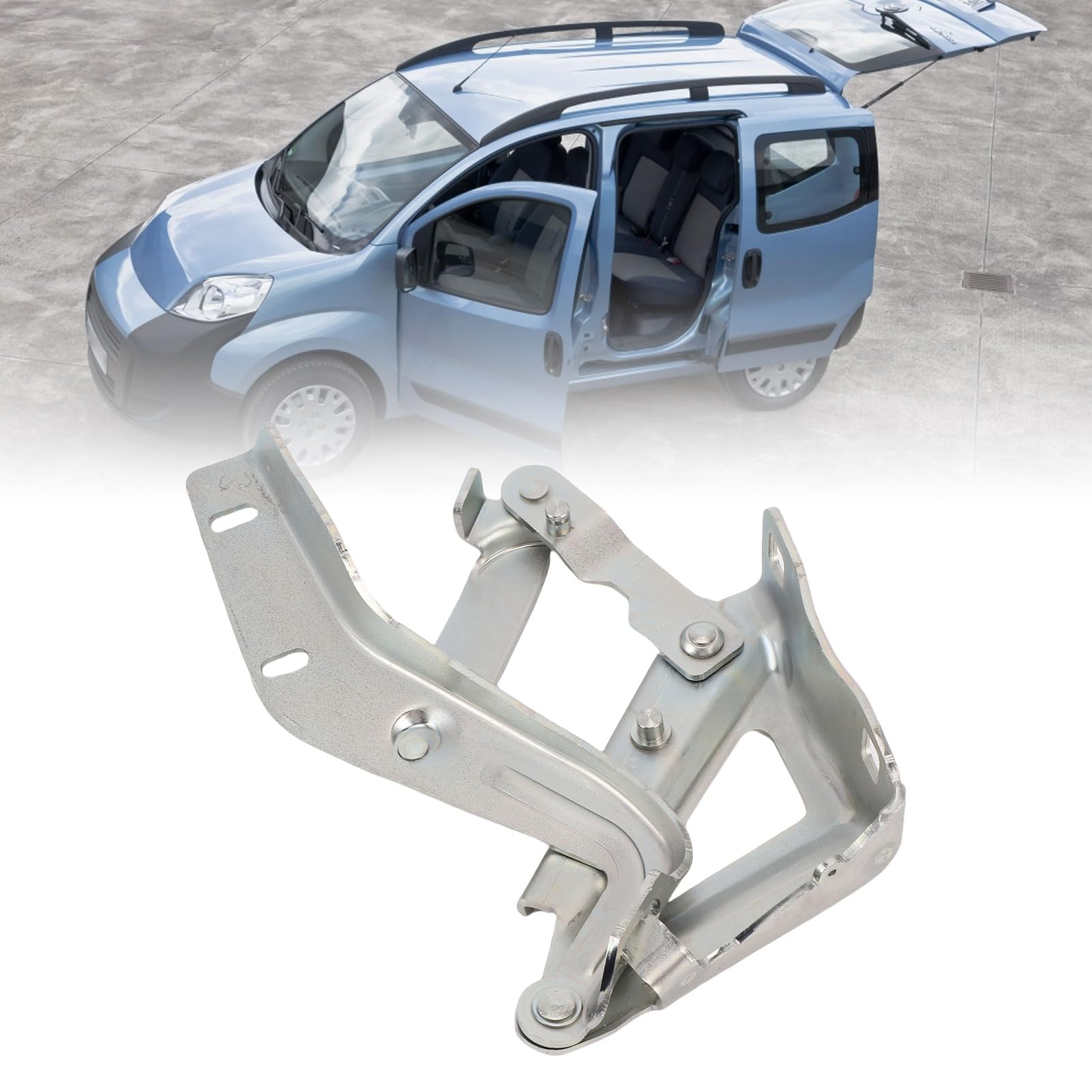 Fydun Cerniera Cofano Motore Lato Sinistro 7912E4 Cerniera Cofano Anteriore di Ricambio Costruzione in Metallo Argento