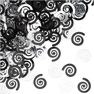 Creative Converting Black Velvet Swirl Confetti