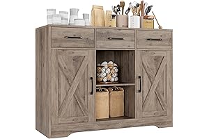 HOSTACK Coffee Bar with Drawers and Shelves