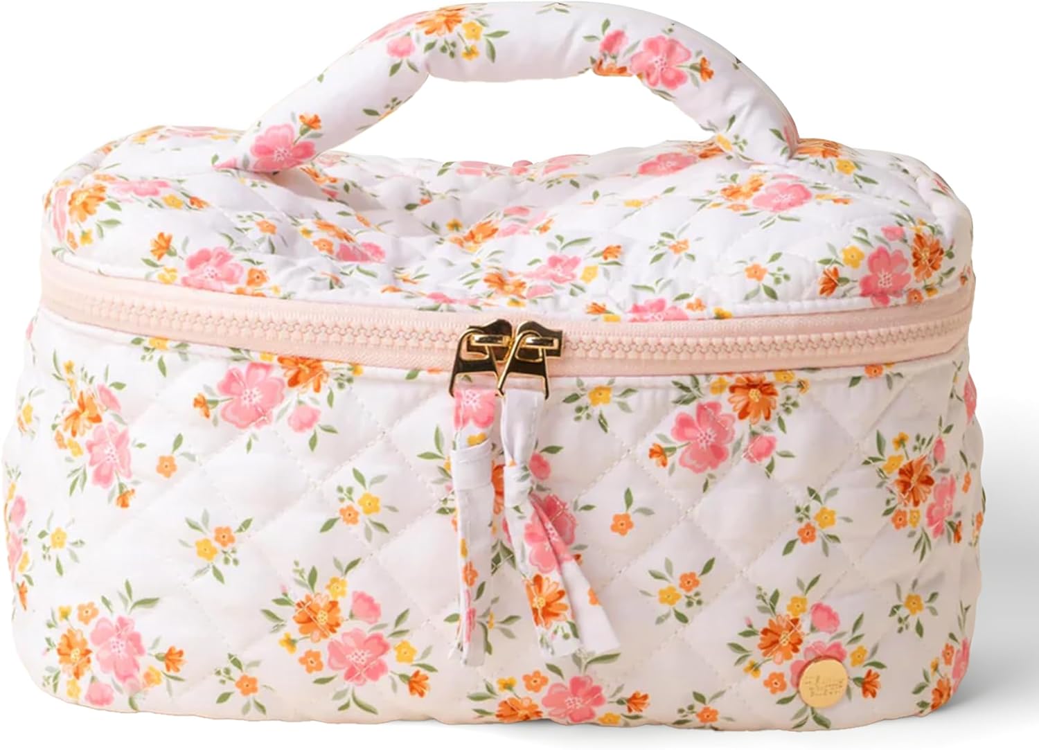 The Darling Effect Glam & Go Quilted Cosmetic Bag Endless Daydream Cream