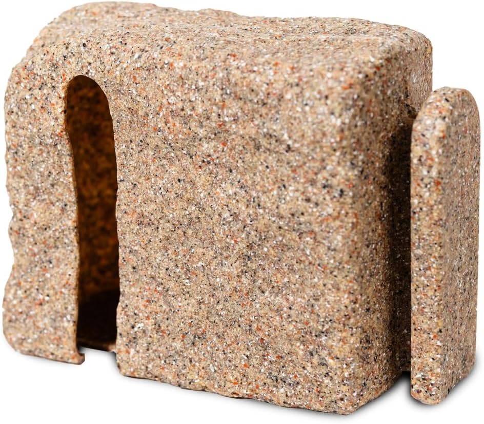 Beuta Faux Stone Right Turn Block – 7" L x 4" W x 6.5" H – DIY Dig-Free Landscape Edging Block | Creates a Right Turn in Your Edging Project | 1 Piece - Sandstone
