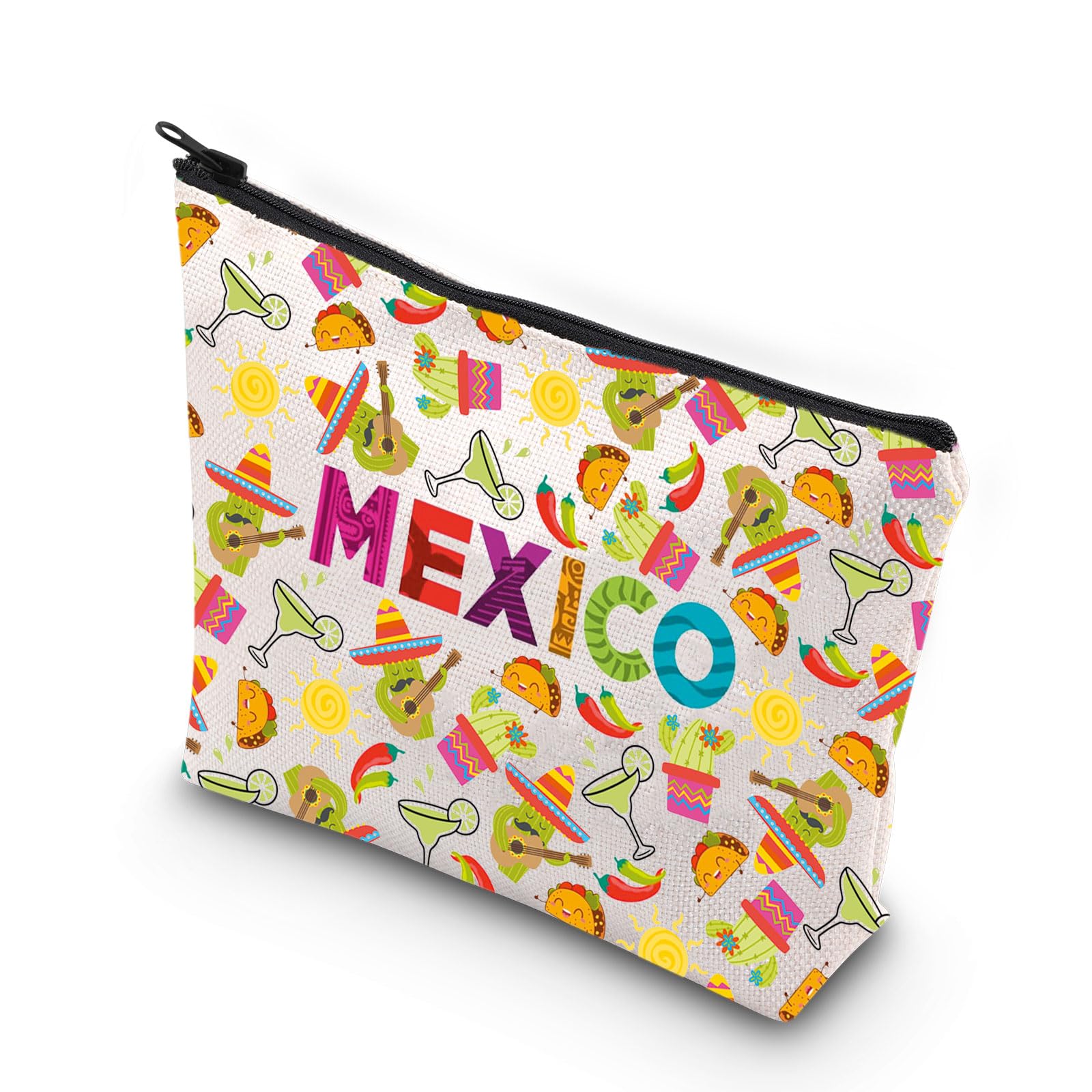 WCGXKO Mexico Bachelorette Party Gift Mexico Vacation Gift Mexico Zipper Pouch Makeup Bag (MEXICO)