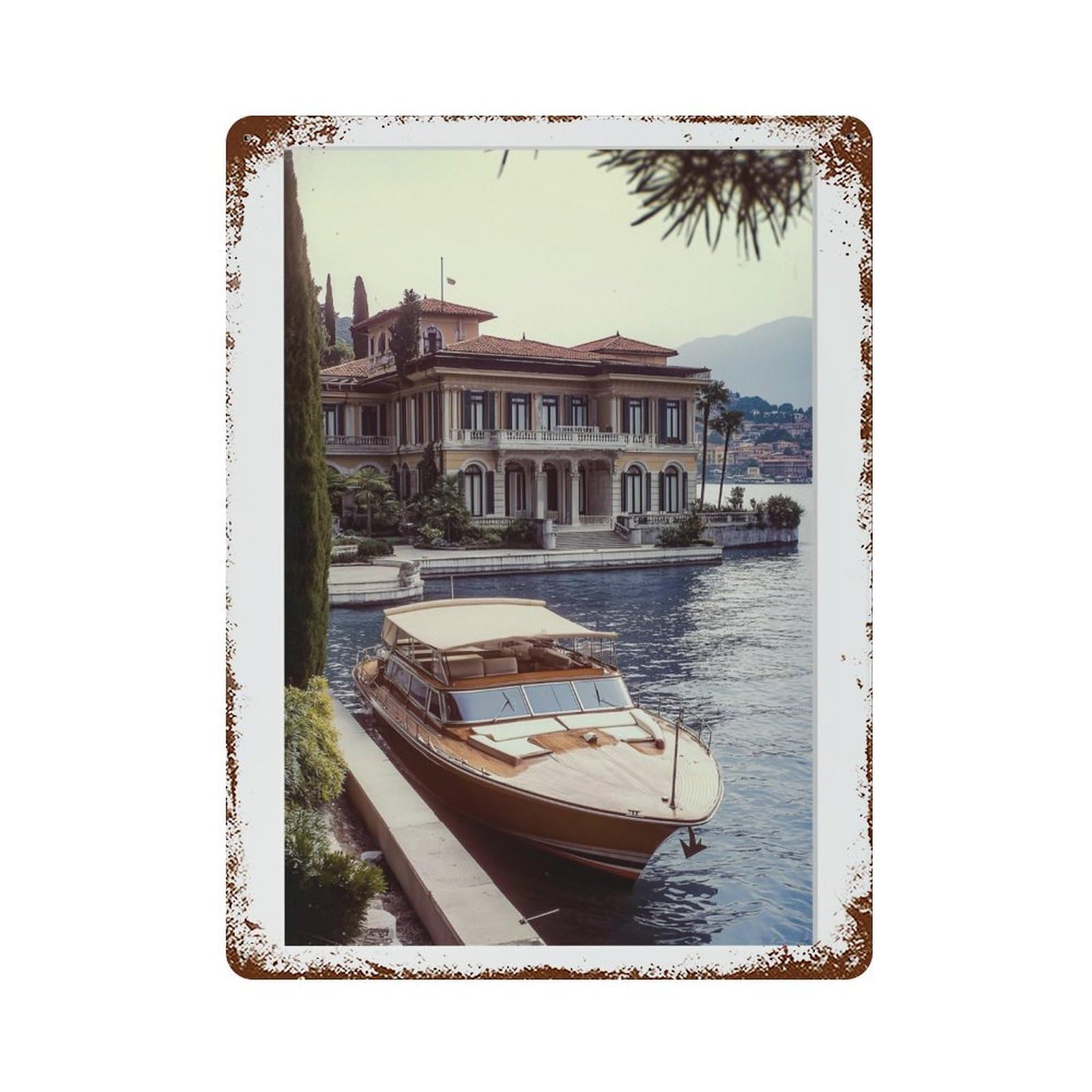 xiaoxiaoshen Yacht Photography S Wall Decor Art Metal Tin Poster Modern Home Decor Art Home Bar Shop Decorations Vintage Sign 40x30cm