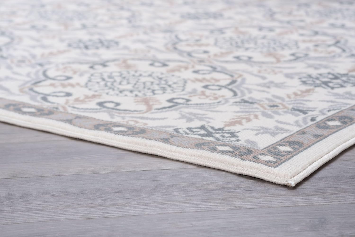 Tayse Izel Cream 4x6 Area Rug - Area Rugs for Living Room Bedroom Dining Room Entryway Kitchen Bath Indoor Entry - Traditional Carpet - Alfombras para Salas | Beige, 3'11'' x 5'3''