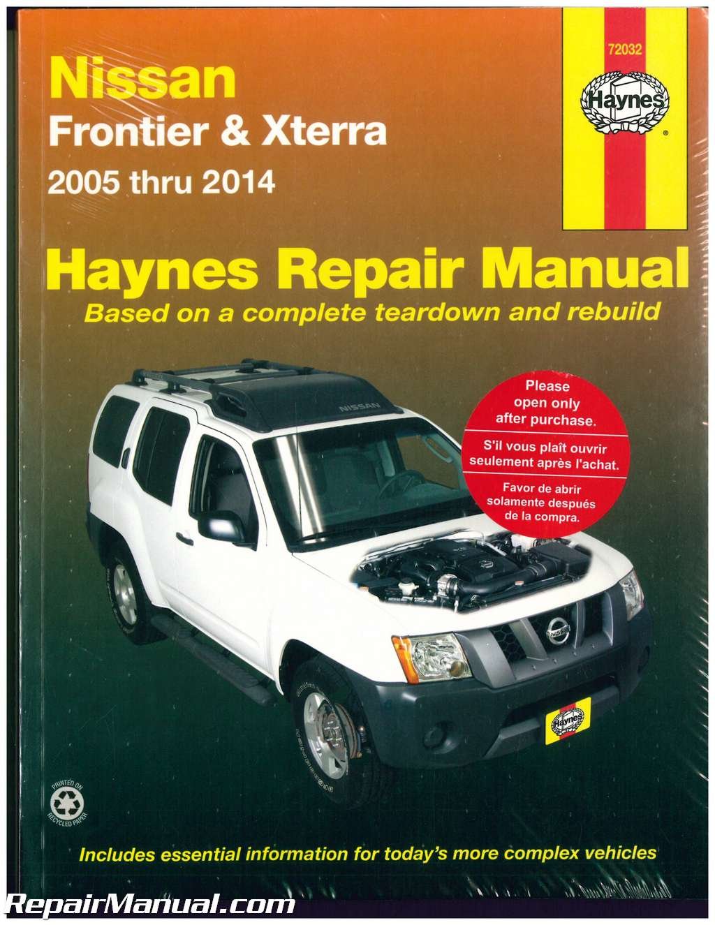 H72032 Haynes Nissan Frontier Xterra 2005-2014 SUV Repair Manual Paperback – January 1, 2004