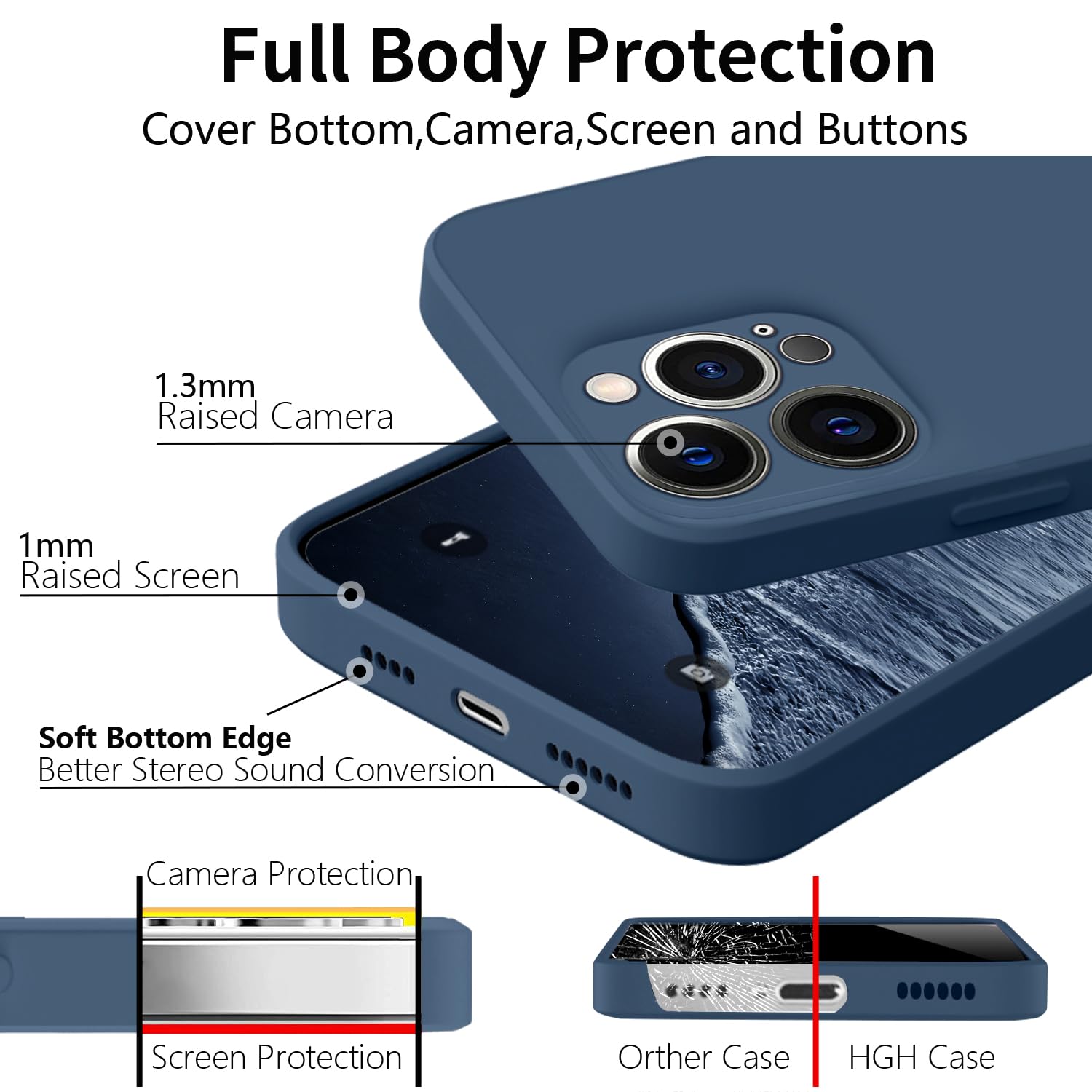 HGH Custodia In Silicone Per IPhone 15 Pro Con 1 Cordino, Custodia Per