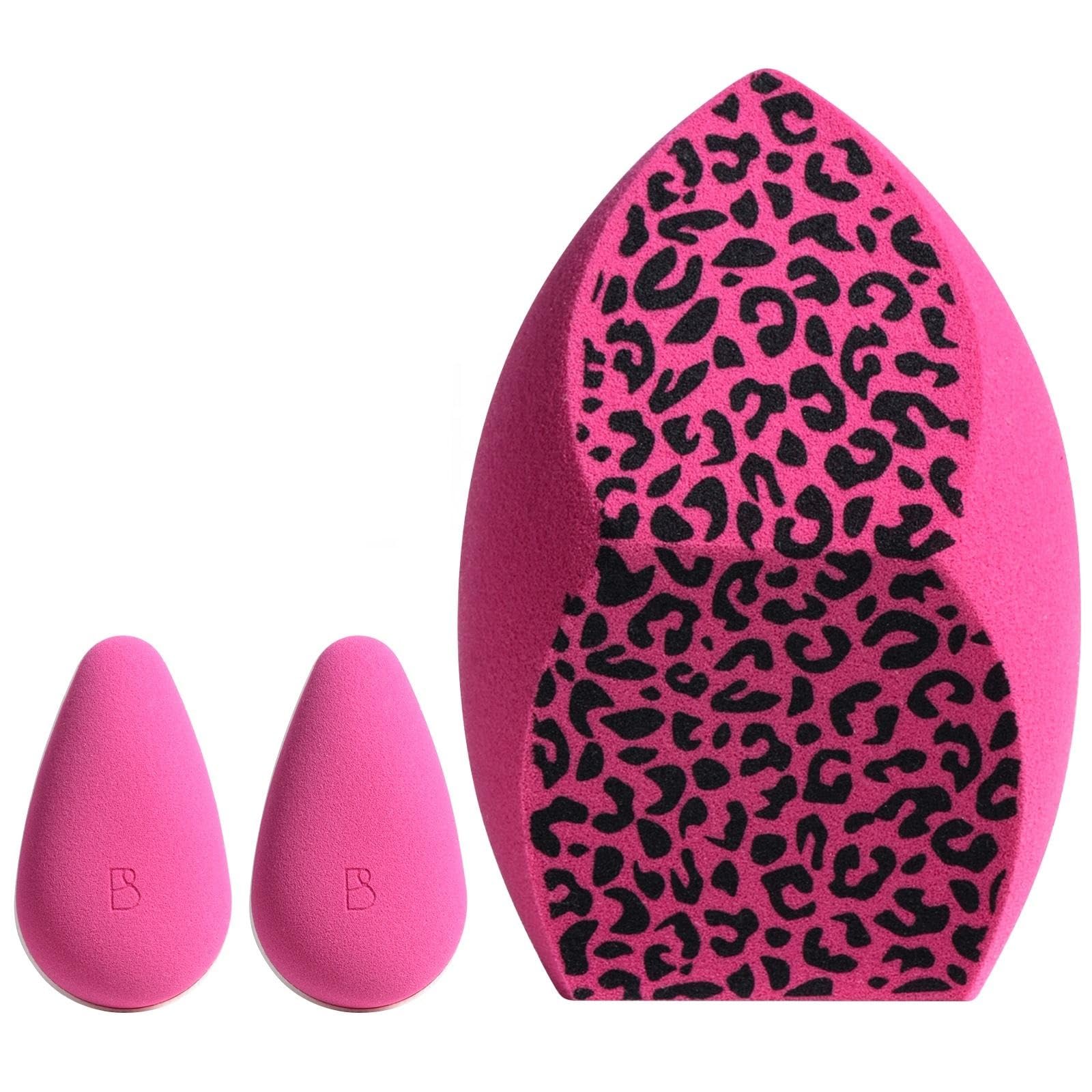 Leopard Print Bold Egg Makeup Sponge Large Makeup Puff Wet or Dry Three-sided Cut Soft and Skin-friendly Expands Soaked in Water-picture-11
