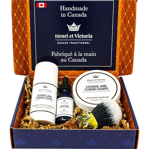 Kit de afeitado coñac y puros cubanos